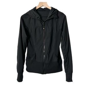 Lululemon In Flux Jacket Black Swift Tight Fit Size 10